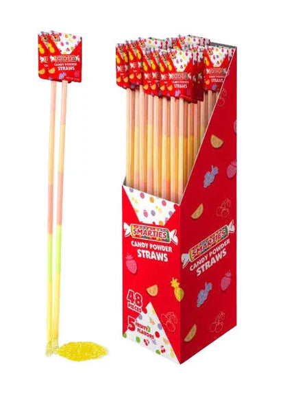 Smarties Candy Powder Straw